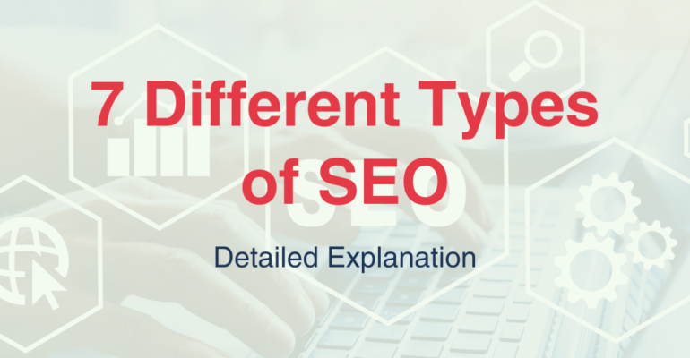 7 different types of seo - Comprehensive Guide image text